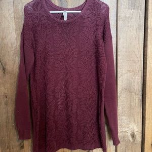 RVCA Tunic Sweater Plum Large